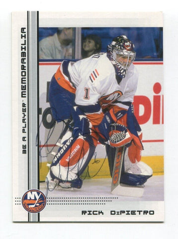 2000 ITG Be A Player Rick DiPietro Signed Card Hockey NHL Autograph AUTO #497