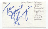 Terry David Mulligan Signed 3x5 Index Card Autographed Actor Fantastic Four