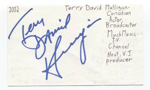 Terry David Mulligan Signed 3x5 Index Card Autographed Actor Fantastic Four