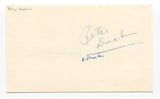 Peter Duchin Signed Index Card Autographed American Music Pianist Orchestra