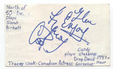 Tracey Cook Signed 3x5 Index Card Autographed Signature Actor