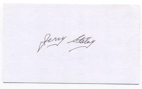 Jerry Staley Signed 3x5 Index Card Autographed MLB Baseball St. Louis Cardinals