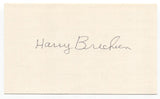 Harry Brecheen Signed 3x5 Index Card Baseball Autographed St. Louis Cardinals