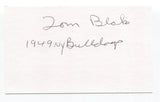 Tom Blake Signed 3x5 Index Card Autographed New York Bulldogs NFL Cincinnati HOF