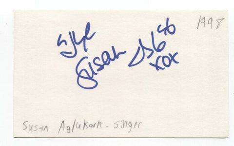 Susan Aglukark Signed 3x5 Index Card Autographed Signature Musician Singer