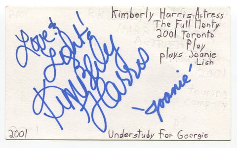 Kimberly Harris Signed 3x5 Index Card Autographed Actress The Full Monty