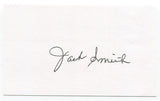 Jack Smith Signed 3x5 Index Card Autographed MLB Baseball Los Angeles Dodgers