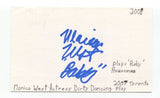 Monica West Signed 3x5 Index Card Autographed Actress Law And Order