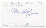 Meg Wolitzer Signed 3x5 Index Card Autographed Signature Author Writer