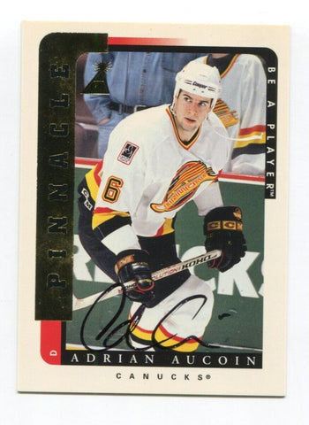 1997 Pinnacle BAP Adrian Aucoin Signed Card Hockey NHL Autograph AUTO #79