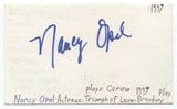 Nancy Opel Signed 3x5 Index Card Autographed Signature Actress