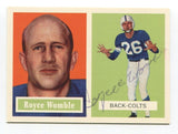 1994 Topps Archives 1957 Royce Womble Signed Card Football Autograph AUTO #86