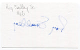 Roy Smalley Signed 3x5 Index Card Autographed MLB Baseball Chicago Cubs