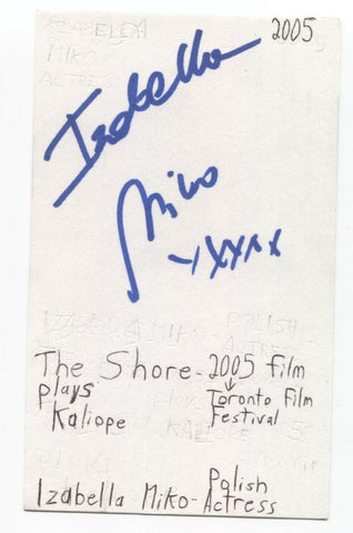 Izabella Miko Signed 3x5 Index Card Autographed Signature Actress Coyote Ugly