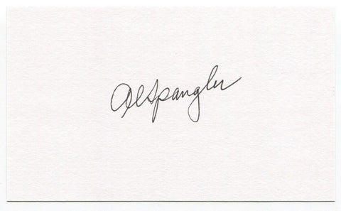 Al Spangler Signed 3x5 Index Card Autographed Baseball Houston Colt 45s