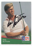 1991 Pro Set PGA Tour Golf Hal Sutton Signed Card Autographed #132