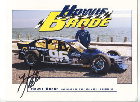 Howie Brode Signed 8.5 x 11 inch Photo NASCAR Drag Racing Race Car Driver