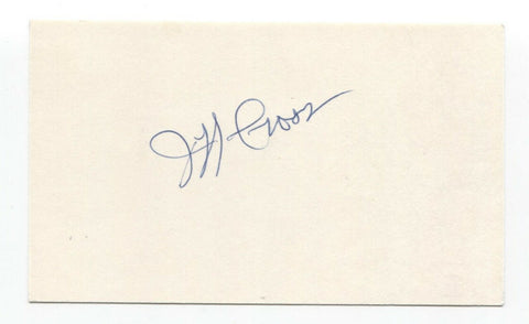 Jeff Cross Signed Index Card Autographed Baseball 1946 St Louis Cardinals