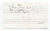 Larry Miller Signed 3x5 Index Card Autographed Signature Actor Comedian