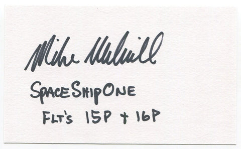 Mike Melvill Signed 3x5 Index Card Autographed Spaceship One Pilot Astronaut