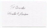Winston Lawson Signed 3x5 Index Card Autograph JFK Assassination Secret Service