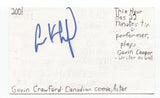 Gavin Crawford Signed Index 3x5 Card Autographed Signature Actor Comedian