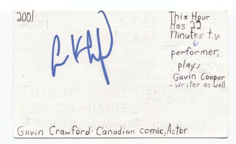 Gavin Crawford Signed Index 3x5 Card Autographed Signature Actor Comedian