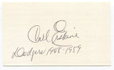 Carl Erskine Signed 3x5 Index Card Autographed MLB Baseball Brooklyn Dodgers