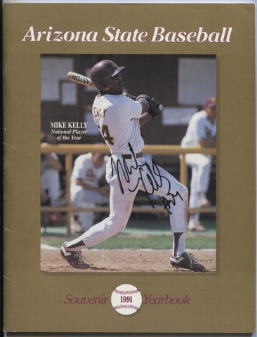 Mike Kelly Signed Program Baseball 1991 Minor League Arizona State Autographed