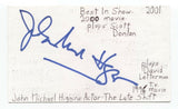 John Michael Higgins Signed 3x5 Index Card Autographed Actor Comedian