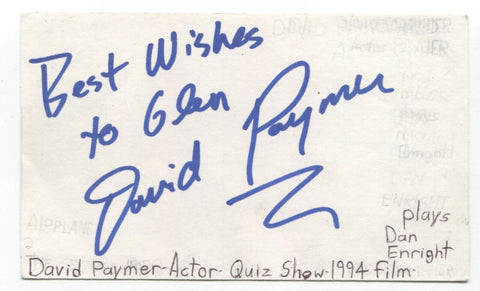 David Paymer Signed 3x5 Index Card Autograph Signature Actor Director