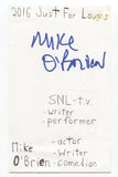 Mike O'Brien Signed 3x5 Index Card Autograph Signature Actor Comedian SNL