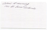 Calvin Browning Signed 3x5 Index Card Autographed 1960 St. Louis Cardinals MLB