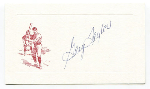 Gary Taylor Signed Card Autograph Baseball MLB Roger Harris Collection