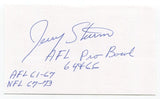 Jerry Sturm Signed 3x5 Index Card Autographed Football NFL Denver Broncos