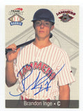 1999 Team Best Rookie Brandon Inge Signed Card Baseball RC Autographed AUTO #39