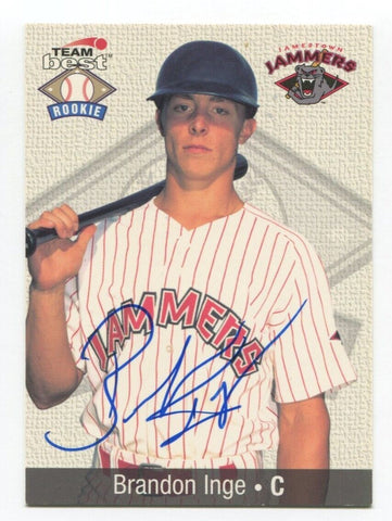 1999 Team Best Rookie Brandon Inge Signed Card Baseball RC Autographed AUTO #39