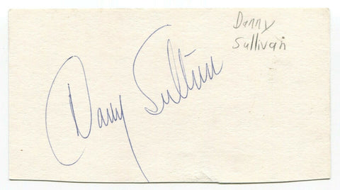 Danny Sullivan Signed 3x5 Index Card Autographed NASCAR Race Car Driver