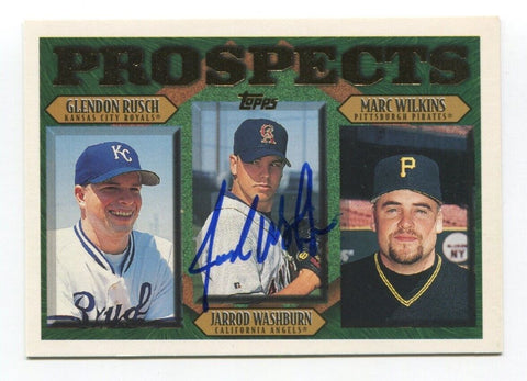 1996 Topps Jarrod Washburn Signed Card Baseball Autograph MLB AUTO #207