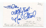 Mark Elliot Signed 3x5 Index Card Autographed Broadcaster Radio Host Nightside