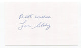 Lou Slaby Signed 3x5 Index Card Autographed NFL Football New York Giants