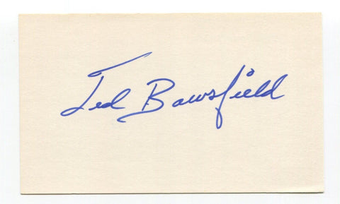 Ted Bowsfield Signed 3x5 Index Card Autographed MLB Baseball Boston Red Sox