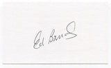 Eddie Bressoud Signed 3x5 Index Card Autographed New York Giants World Series