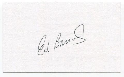 Eddie Bressoud Signed 3x5 Index Card Autographed New York Giants World Series
