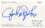 Colombe Demers Signed 3x5 Index Card Autographed Actress ReBoot La Femme Nikita