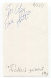 Rusty - Scott McCullough Signed 3x5 Index Card Autographed Signature Band