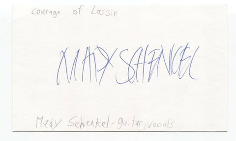 Courage of Lassie - Maddy Schenkel Signed 3x5 Index Card Autographed Signature