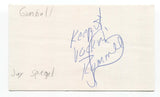 Gumball Jay Spiegel Signed 3x5 Index Card Autographed Signature