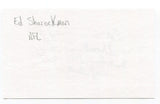 Ed Sharockman Signed 3x5 Index Card Autographed NFL Football Minnesota Vikings