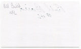 Bill Baird Signed 3x5 Index Card Autographed New York Jets Super Bowl Champion